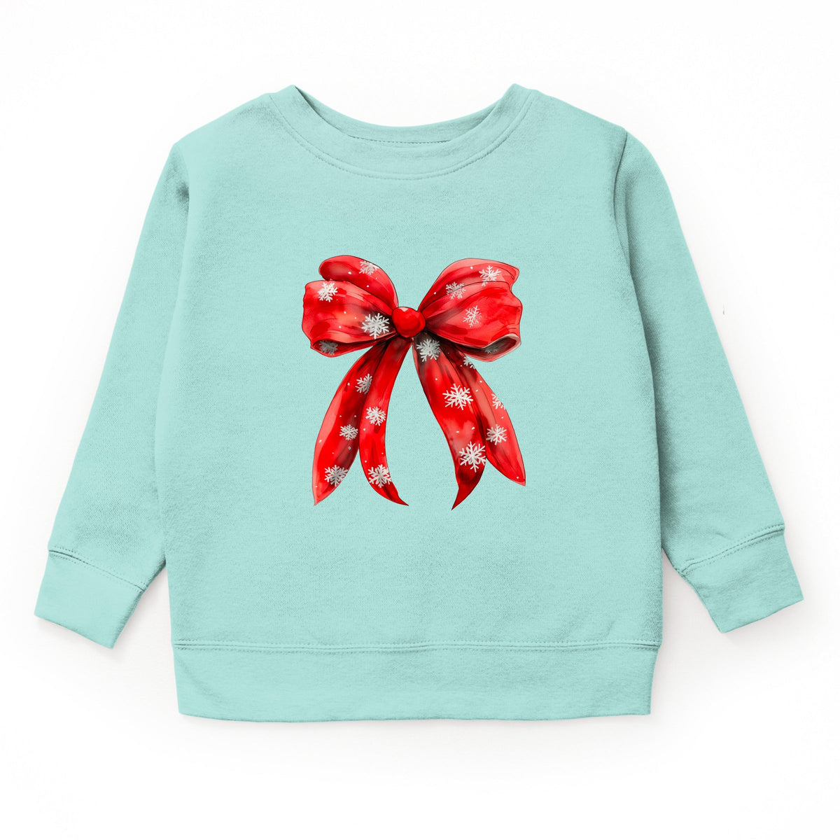 Coquette Christmas Snowflake Bow - Youth Graphic Sweatshirt