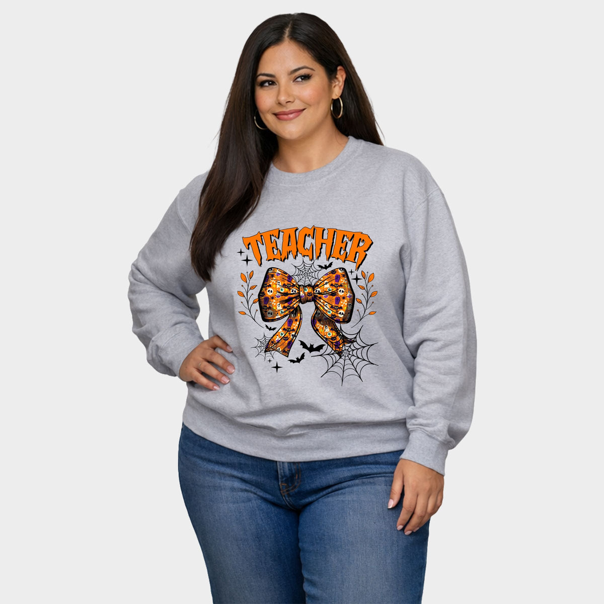 Coquette Halloween Teacher - Women's Plus Sized Graphic Sweatshirt