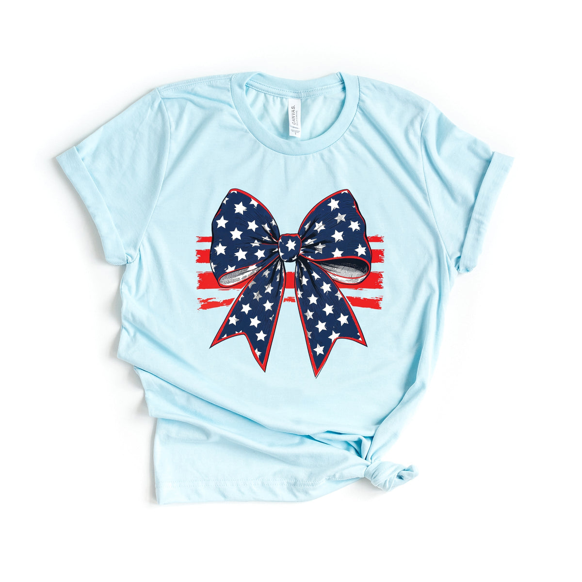Coquette Patriotic Bow - Women's Short Sleeve Graphic T-Shirt
