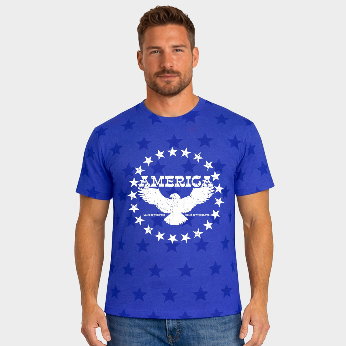 America Circle Stars - Men's Short Sleeve Star Tee