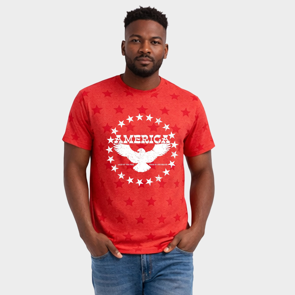 America Circle Stars - Men's Short Sleeve Star Tee