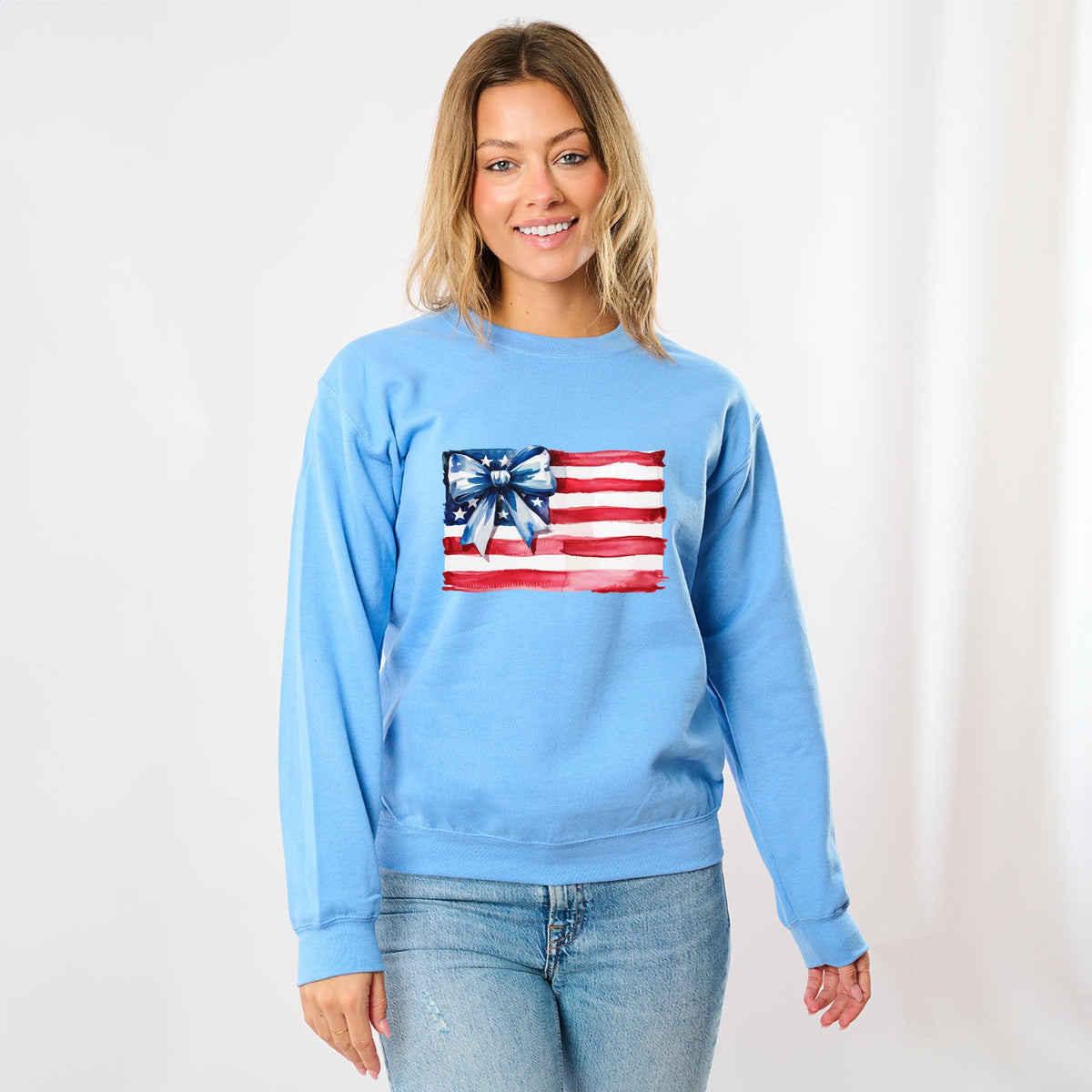 USA Flag Coquette - Women's Graphic Sweatshirt