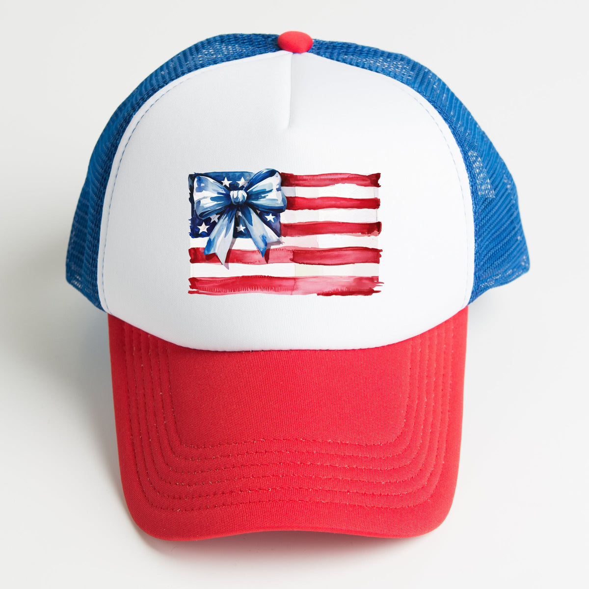 USA Flag Coquette - Youth Graphic Foam Trucker Hat