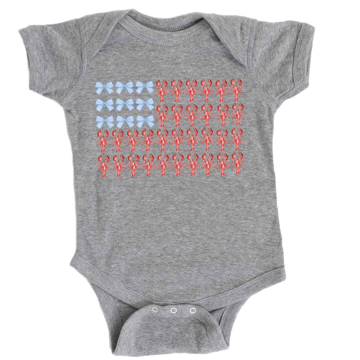 Lobster American Flag Coquette - Baby Short Sleeve Graphic Bodysuit