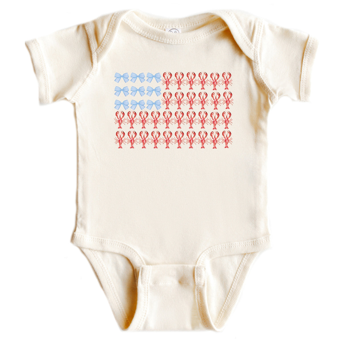 Lobster American Flag Coquette - Baby Short Sleeve Graphic Bodysuit