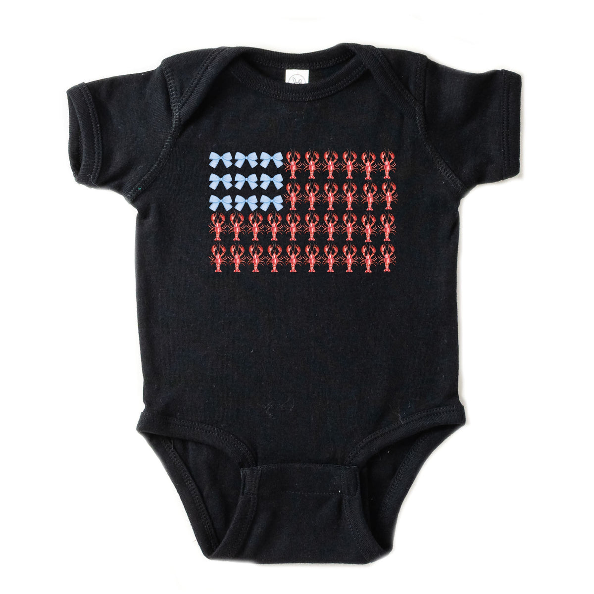 Lobster American Flag Coquette - Baby Short Sleeve Graphic Bodysuit