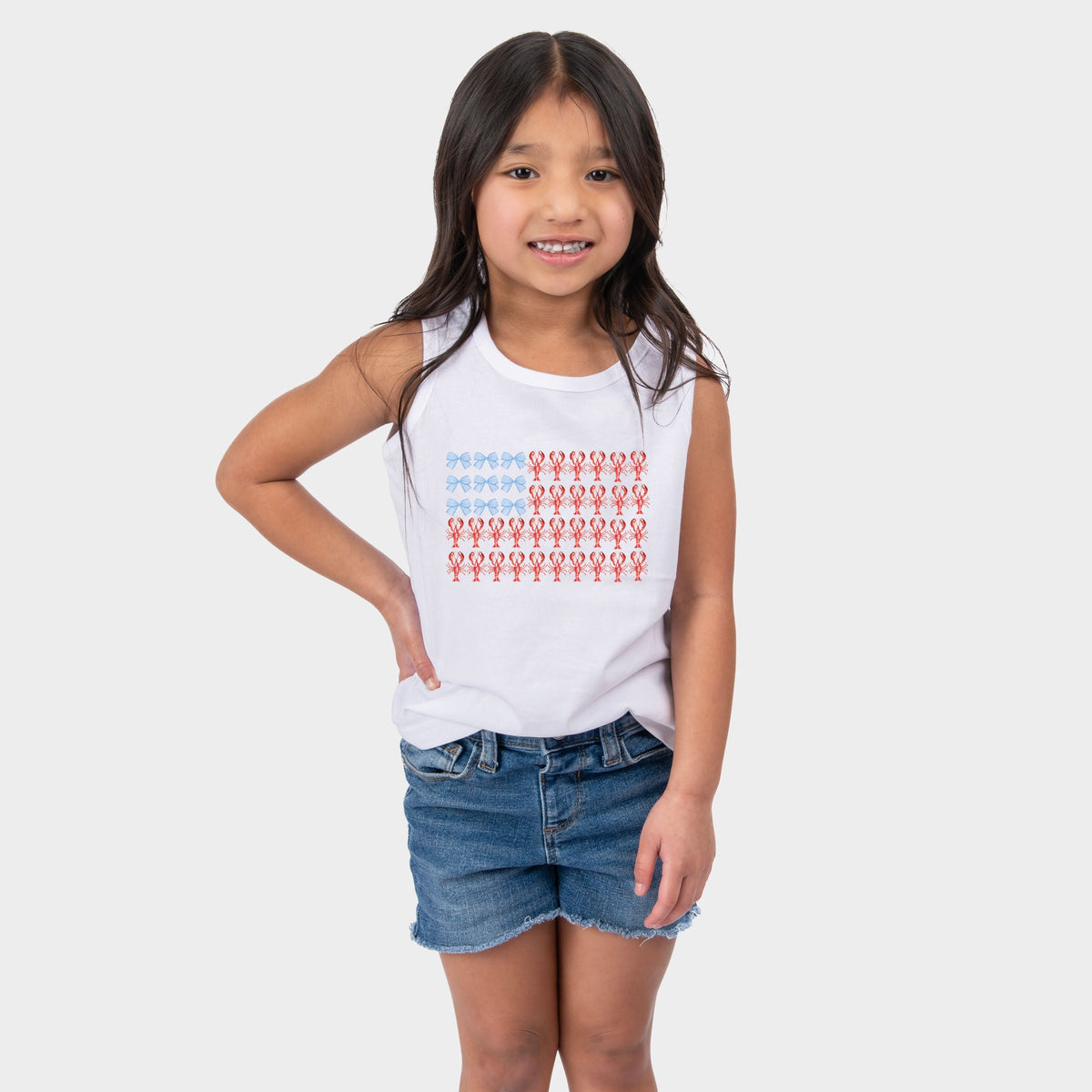 Lobster American Flag Coquette - Youth Tank Top