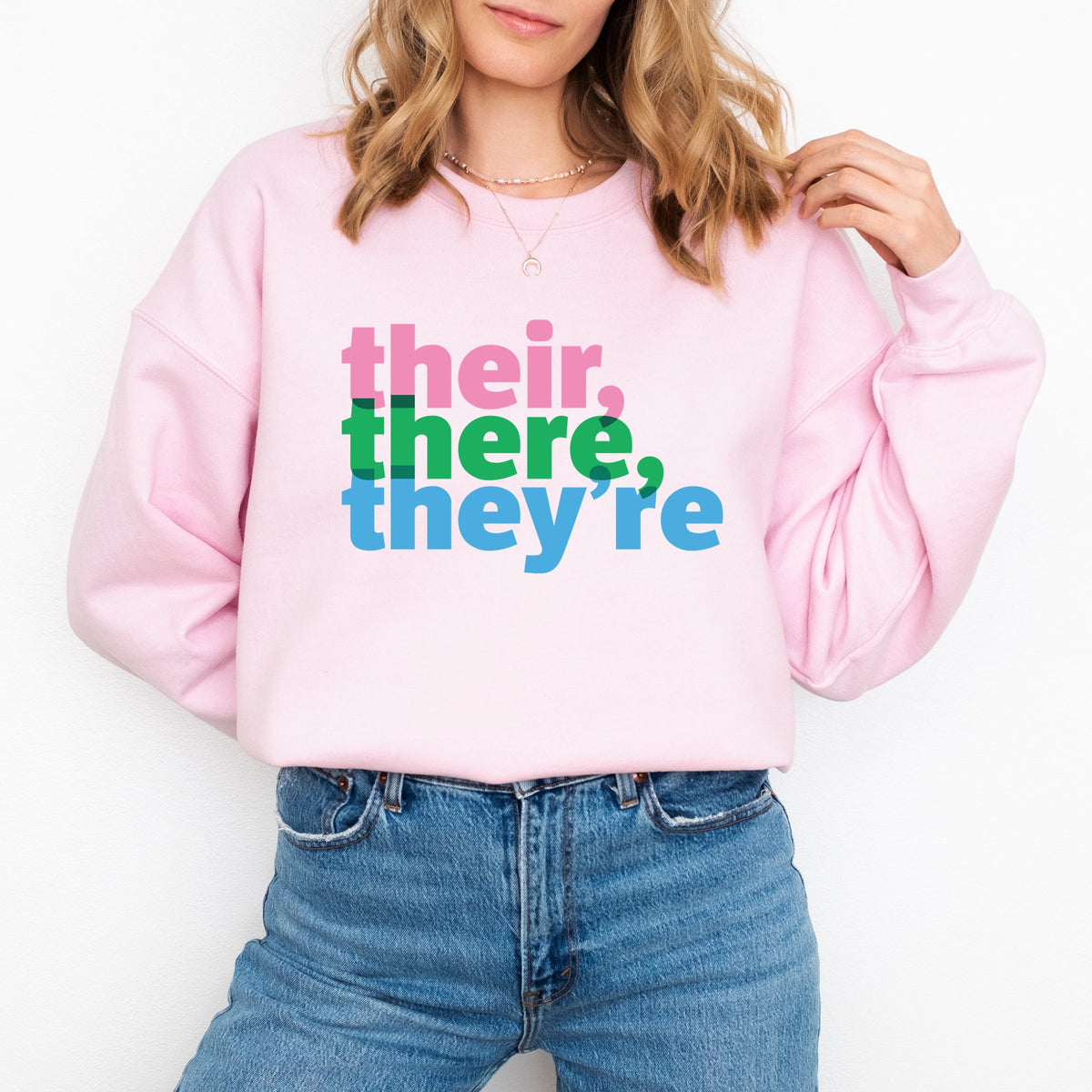 Their, There, They're Colorful - Women's Graphic Sweatshirt