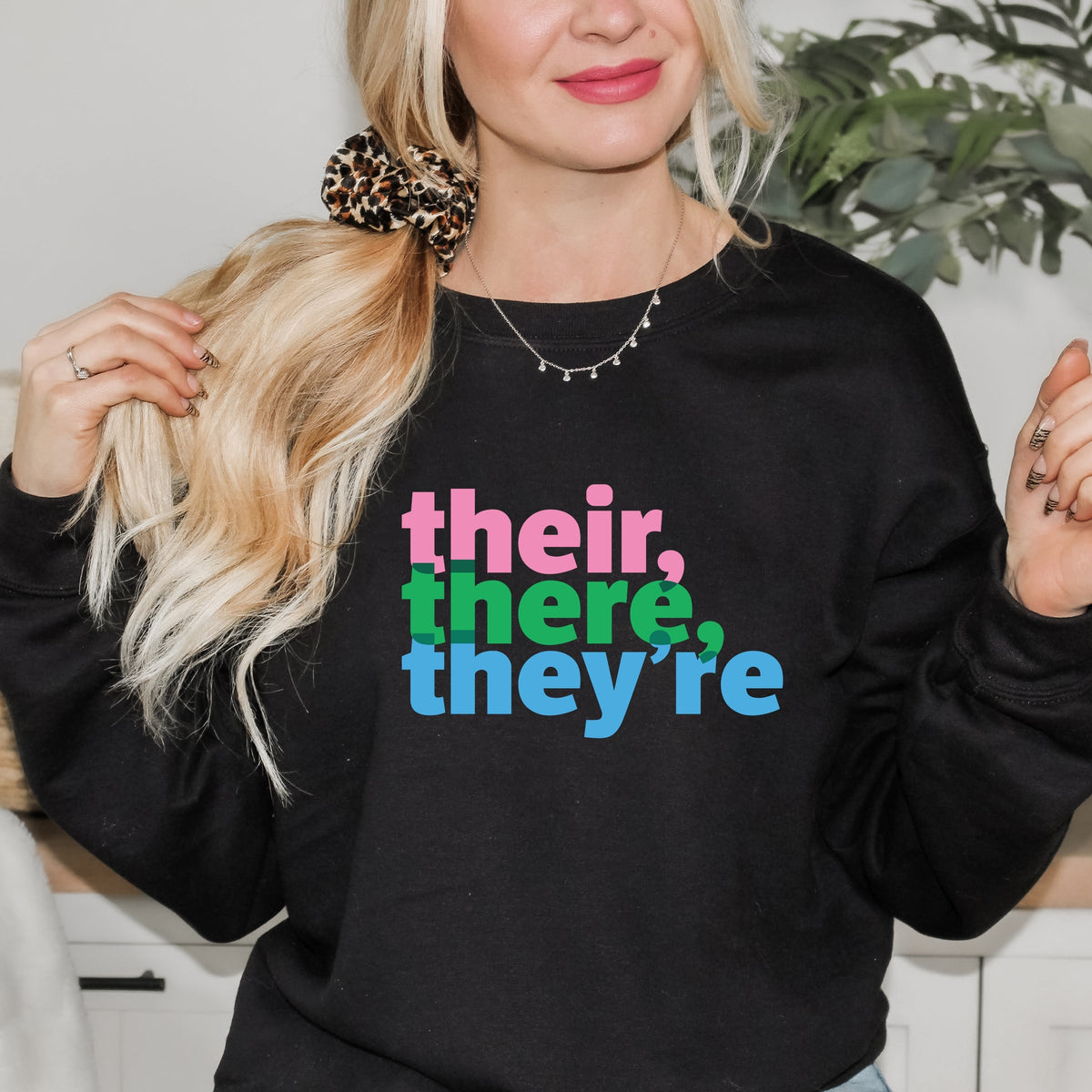 Their, There, They're Colorful - Women's Graphic Sweatshirt