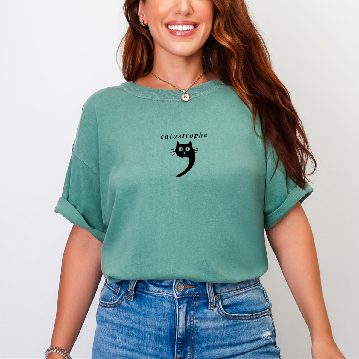 Catastrophe Pun - Women's Garment Dyed Graphic T-Shirt