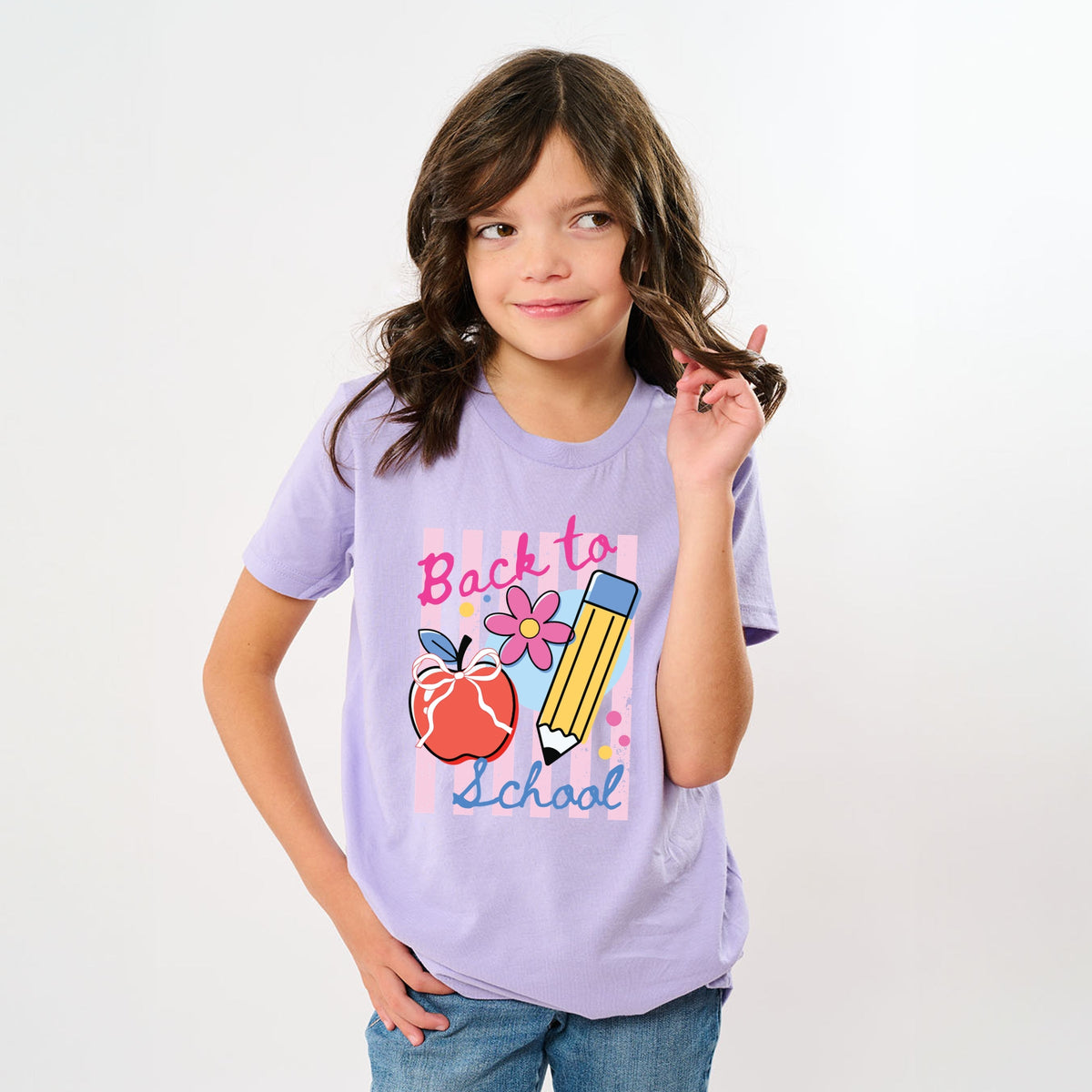 Back To School Stripes - Youth Short Sleeve Graphic T-Shirt