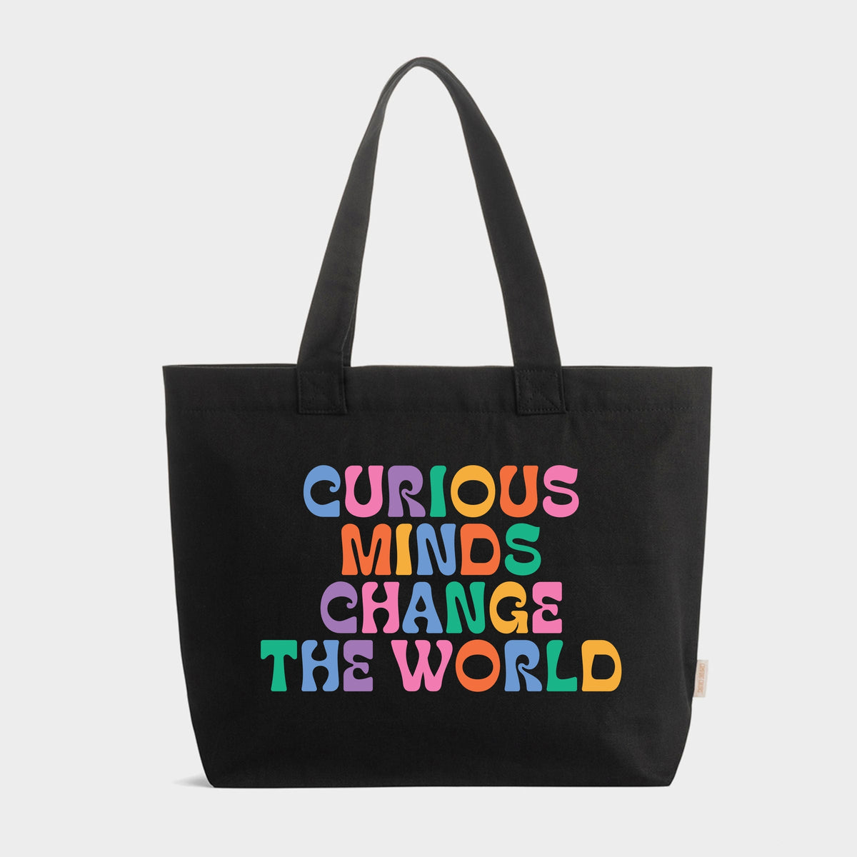Curious Minds Change The World Colorful - Zippered Canvas Tote