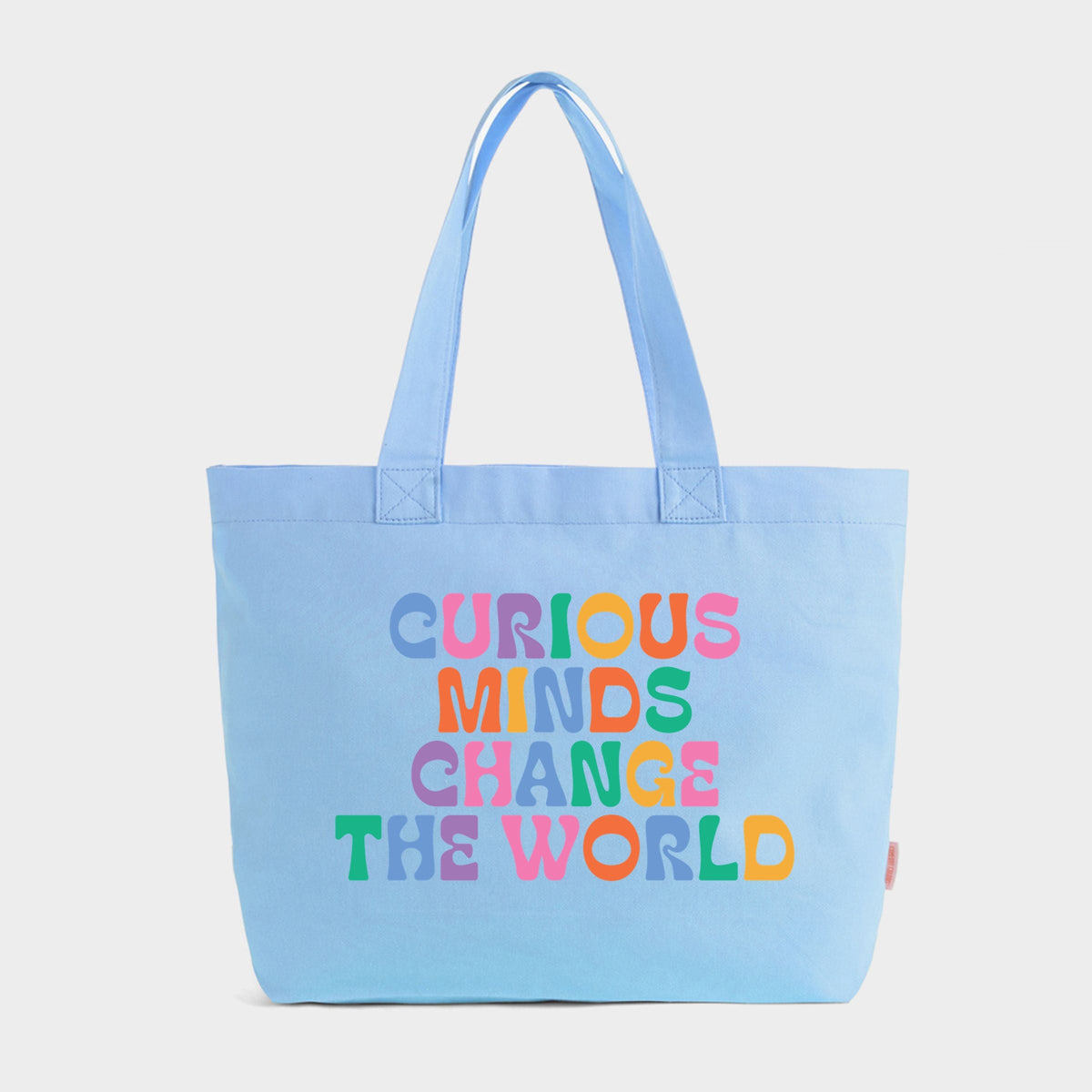 Curious Minds Change The World Colorful - Zippered Canvas Tote