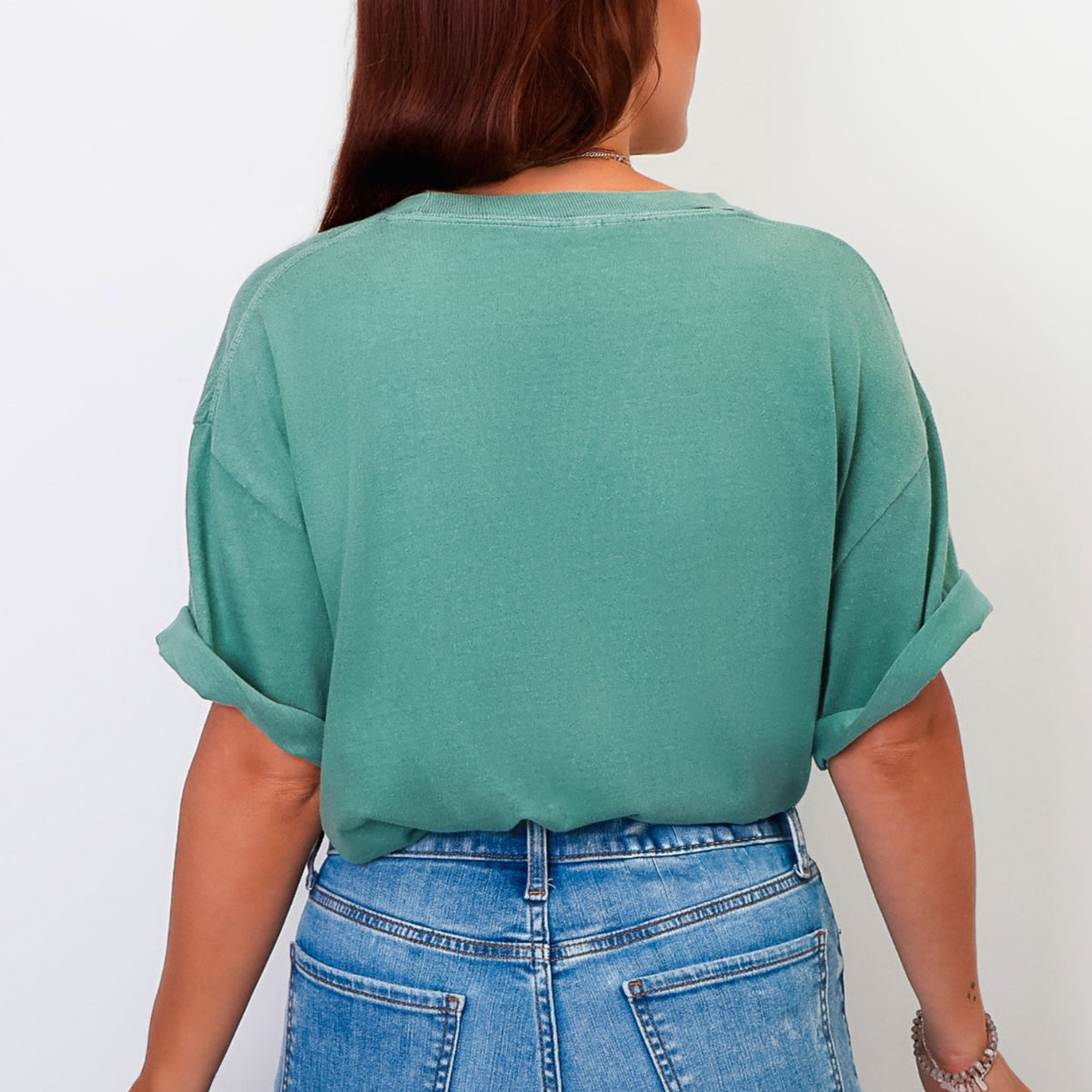 Teacher Fueled By Coffee & Kindness - Women's Garment Dyed Graphic T-Shirt