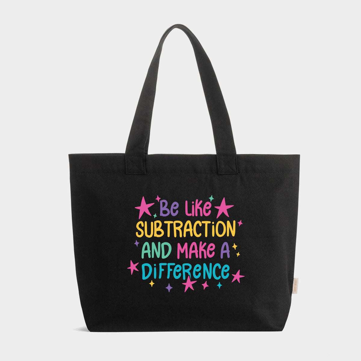 Be Like Subtraction And Make A Difference Stars - Zippered Canvas Tote