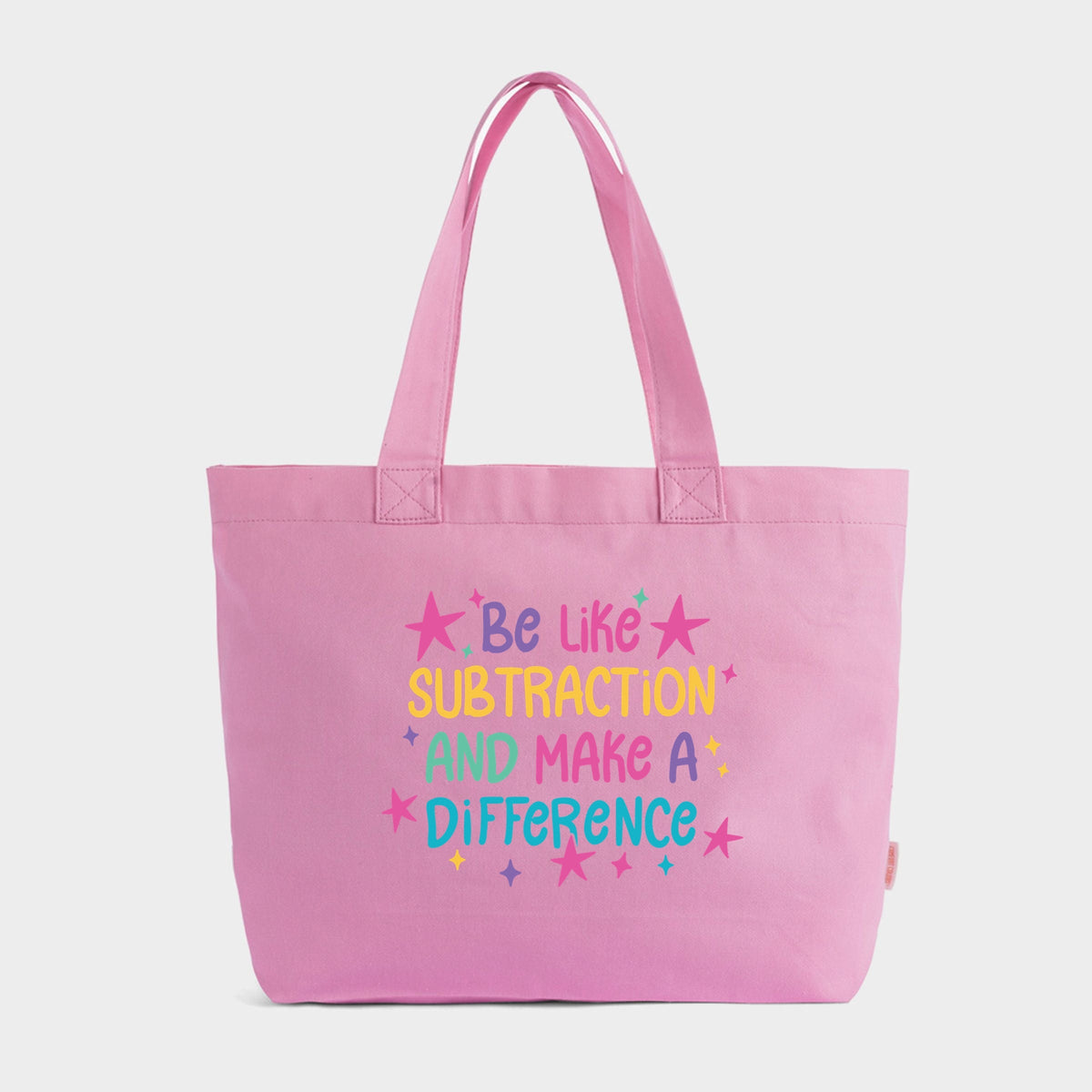 Be Like Subtraction And Make A Difference Stars - Zippered Canvas Tote