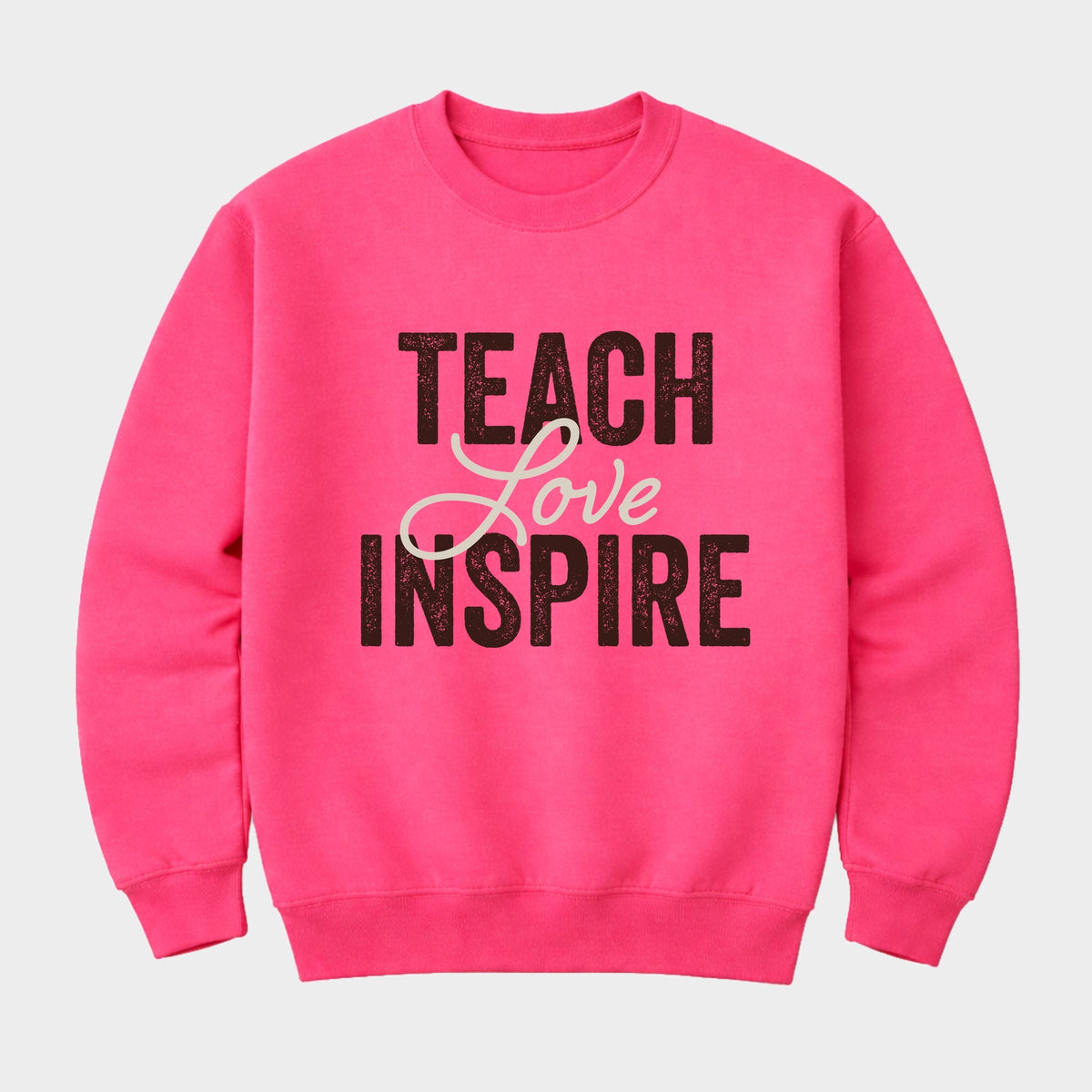 Teach Love Inspire Brown -  Women's Plus Sweatshirt