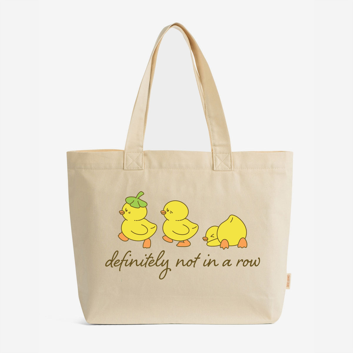 Definitely Not In A Row - Zippered Canvas Tote