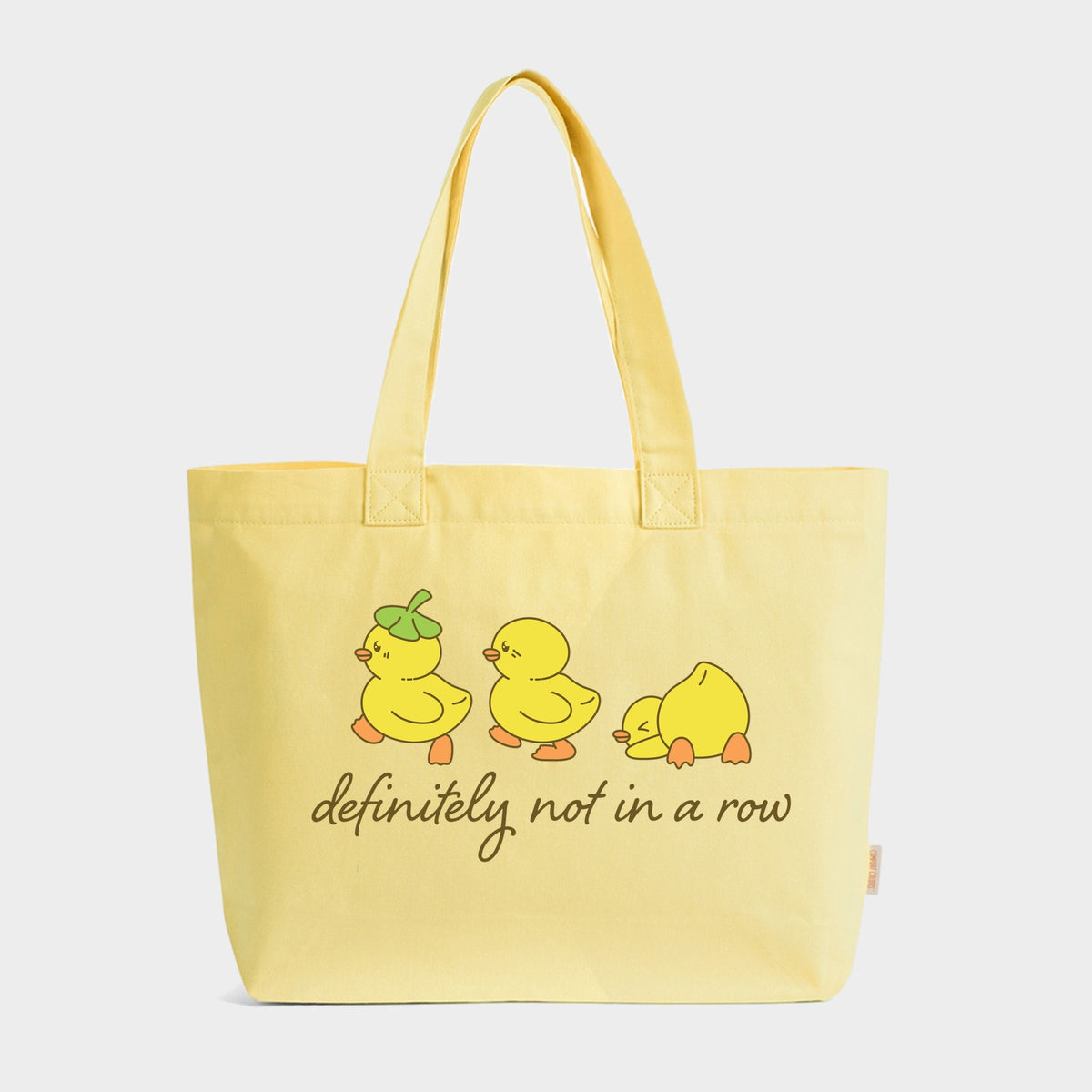 Definitely Not In A Row - Zippered Canvas Tote