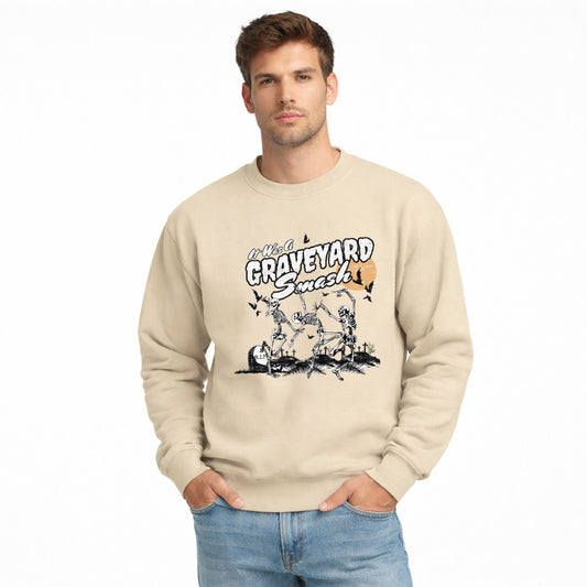 Graveyard Smash Skeleton - Men's Graphic Sweatshirt