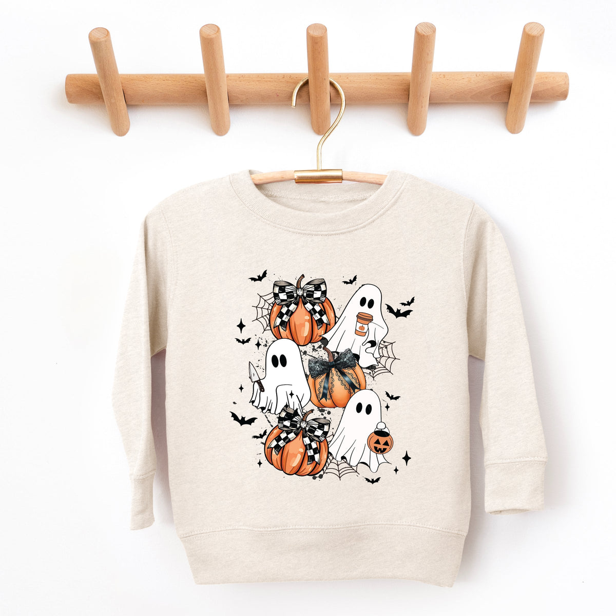 Coquette Ghost Collage - Toddler Graphic Sweatshirt