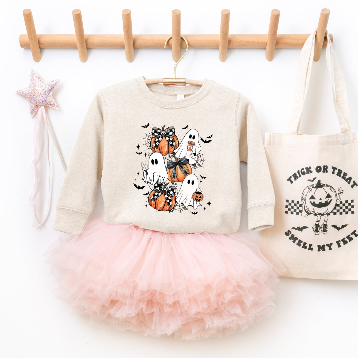 Coquette Ghost Collage - Toddler Graphic Sweatshirt