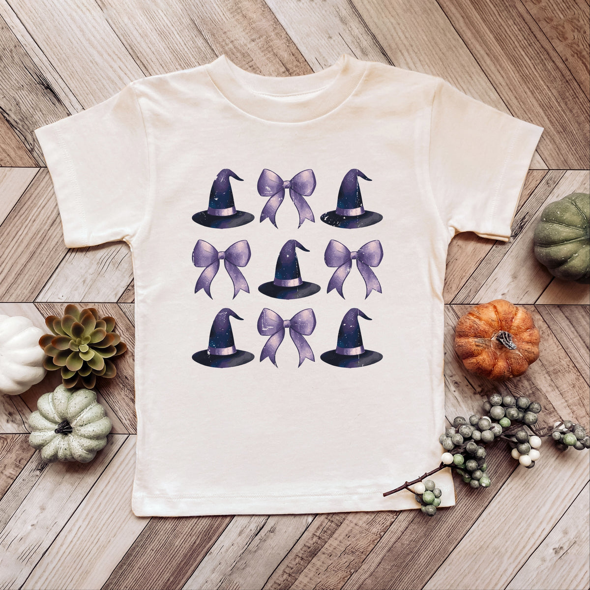 Coquette Witch Hat Collage - Toddler Short Sleeve Graphic T-Shirt