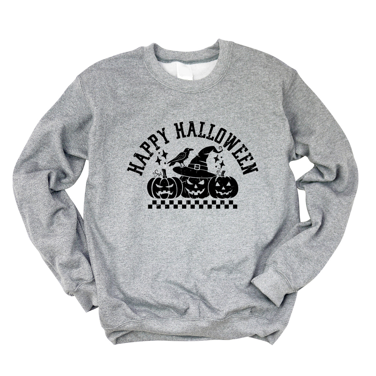 Happy Halloween Arch Distressed - Women's Graphic Sweatshirt