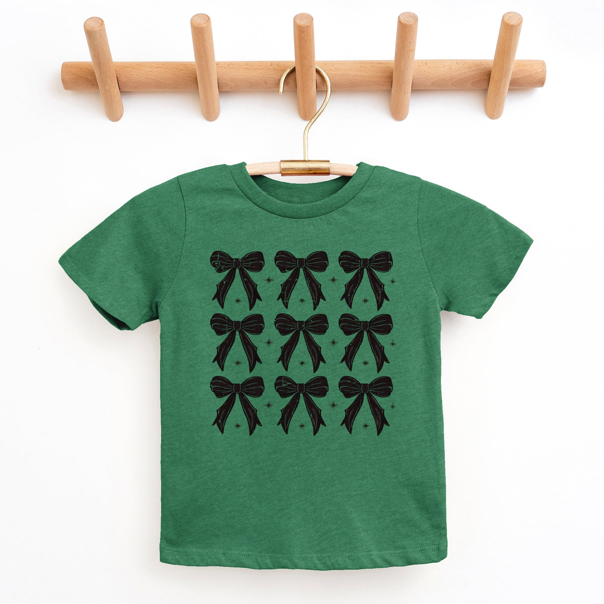 Coquette Black Bows Collage Distressed - Youth Short Sleeve Graphic T-Shirt