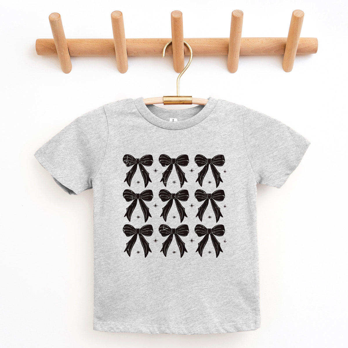 Coquette Black Bows Collage Distressed - Youth Short Sleeve Graphic T-Shirt
