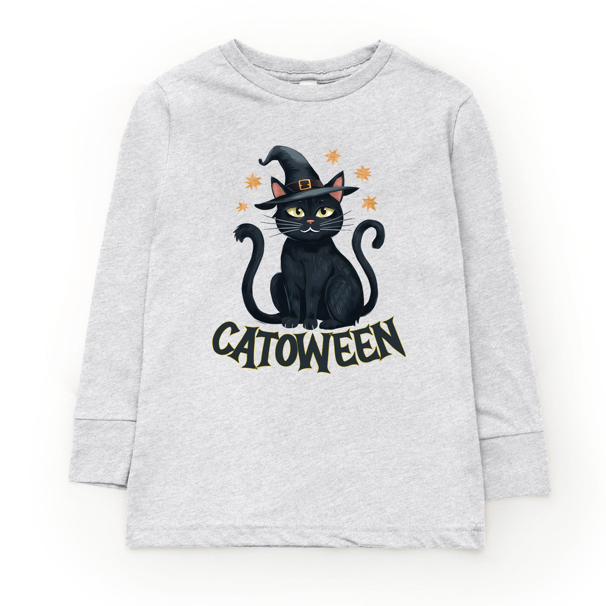 Catoween Cat - Youth Long Sleeve Graphic T-Shirt