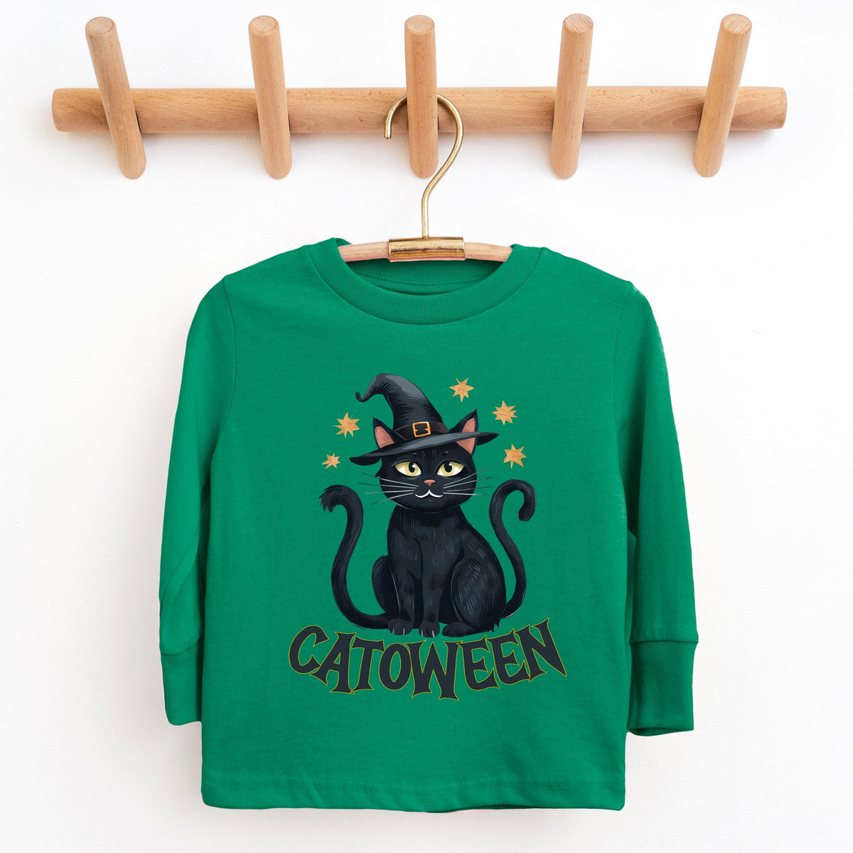 Catoween Cat - Youth Long Sleeve Graphic T-Shirt