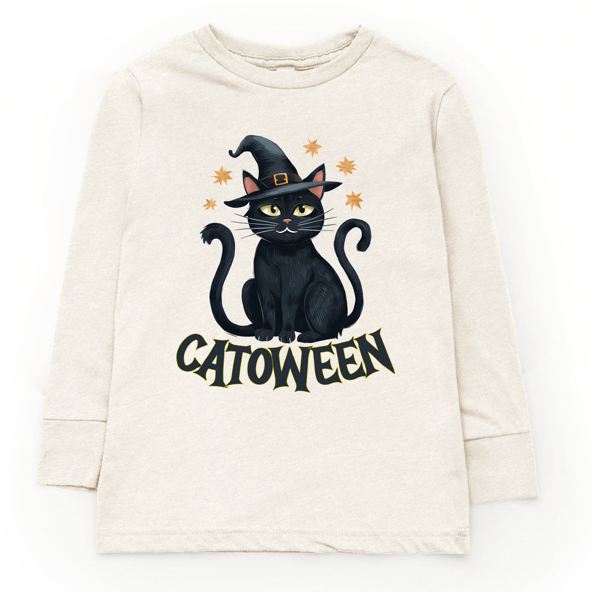 Catoween Cat - Youth Long Sleeve Graphic T-Shirt