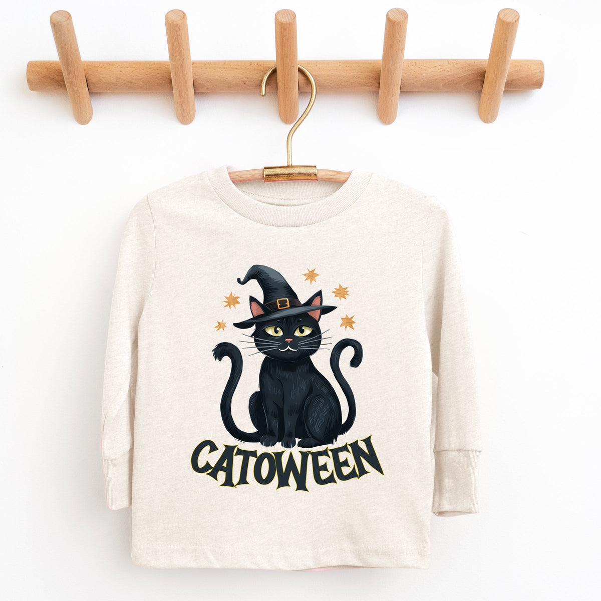 Catoween Cat - Youth Long Sleeve Graphic T-Shirt