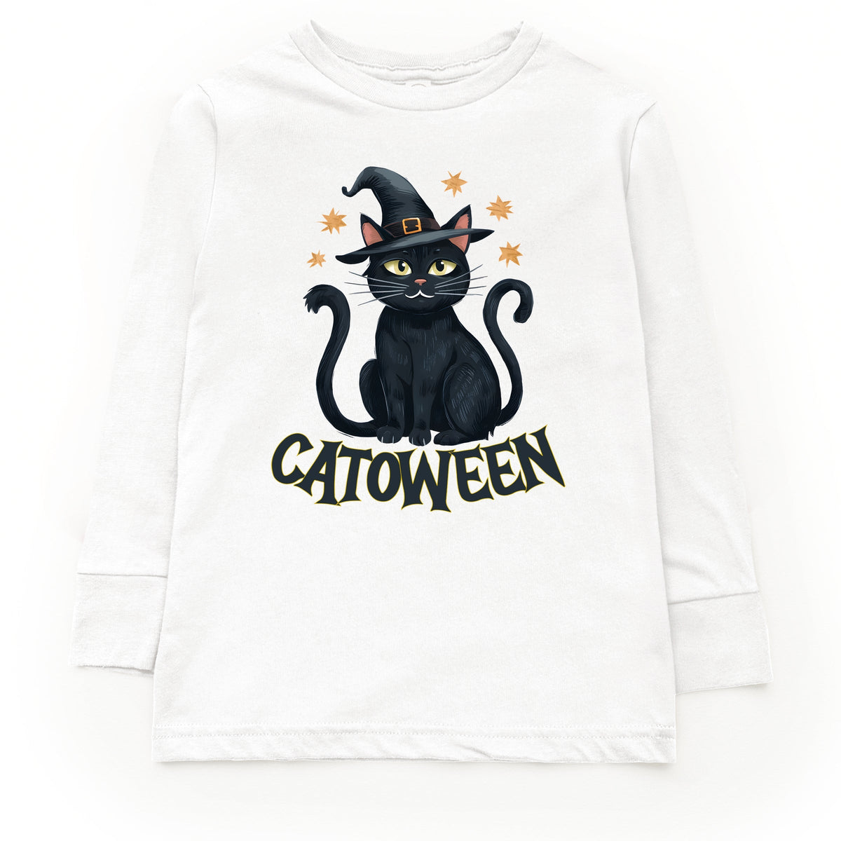Catoween Cat - Youth Long Sleeve Graphic T-Shirt