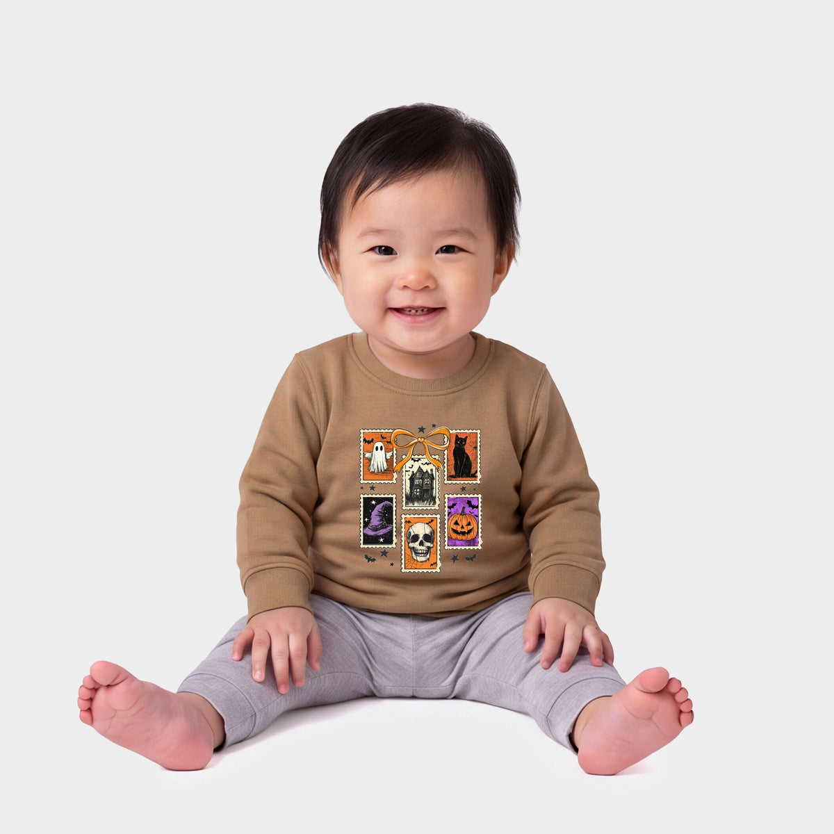 Coquette Halloween Stamps - Infant Crew Fleece Sweatshirt
