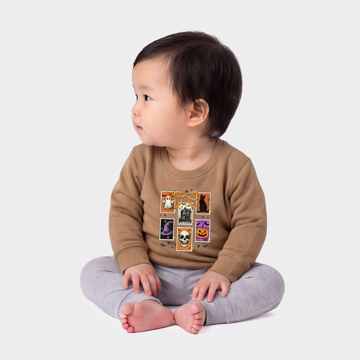 Coquette Halloween Stamps - Infant Crew Fleece Sweatshirt