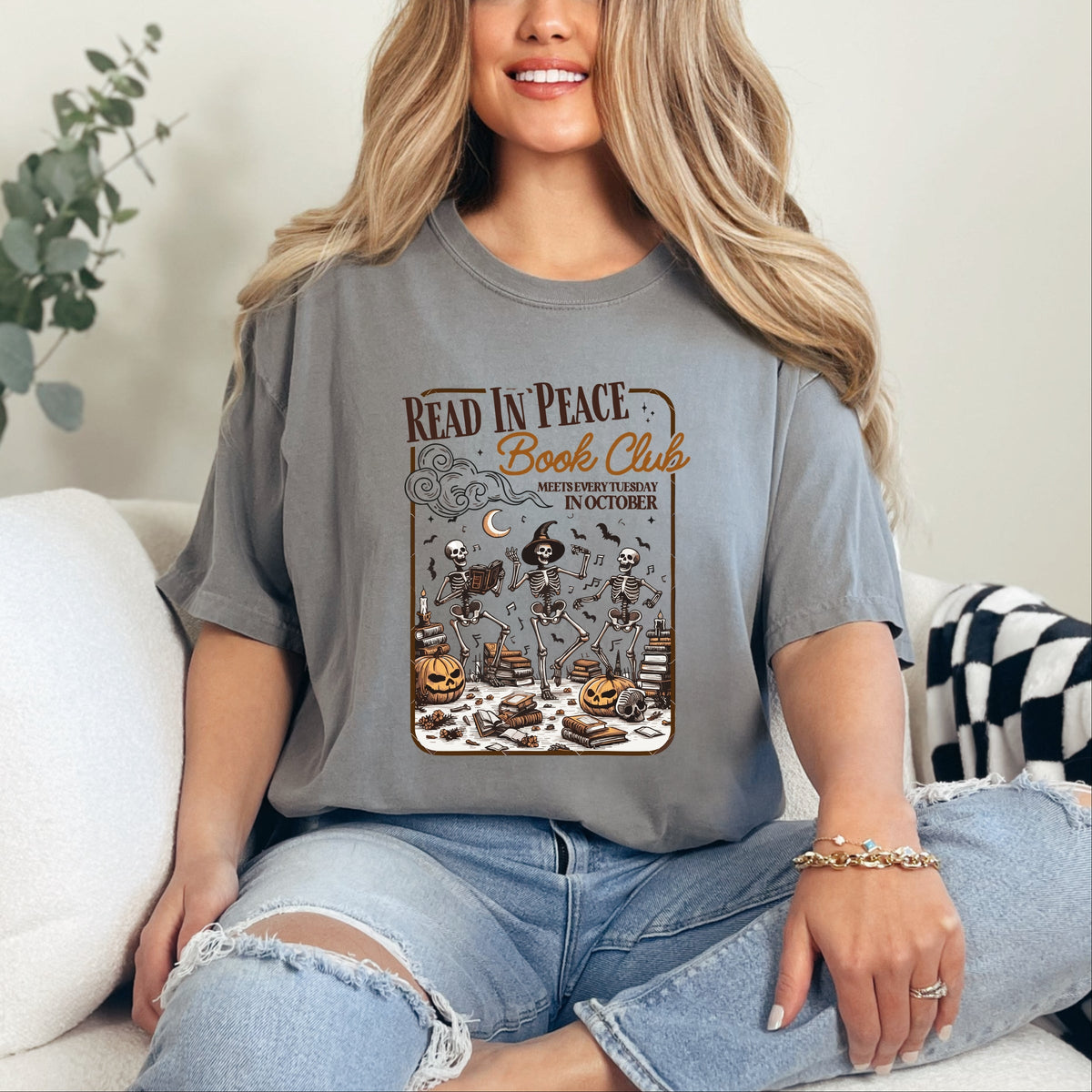 Read In Peace Book Club - Garment Dyed Tee