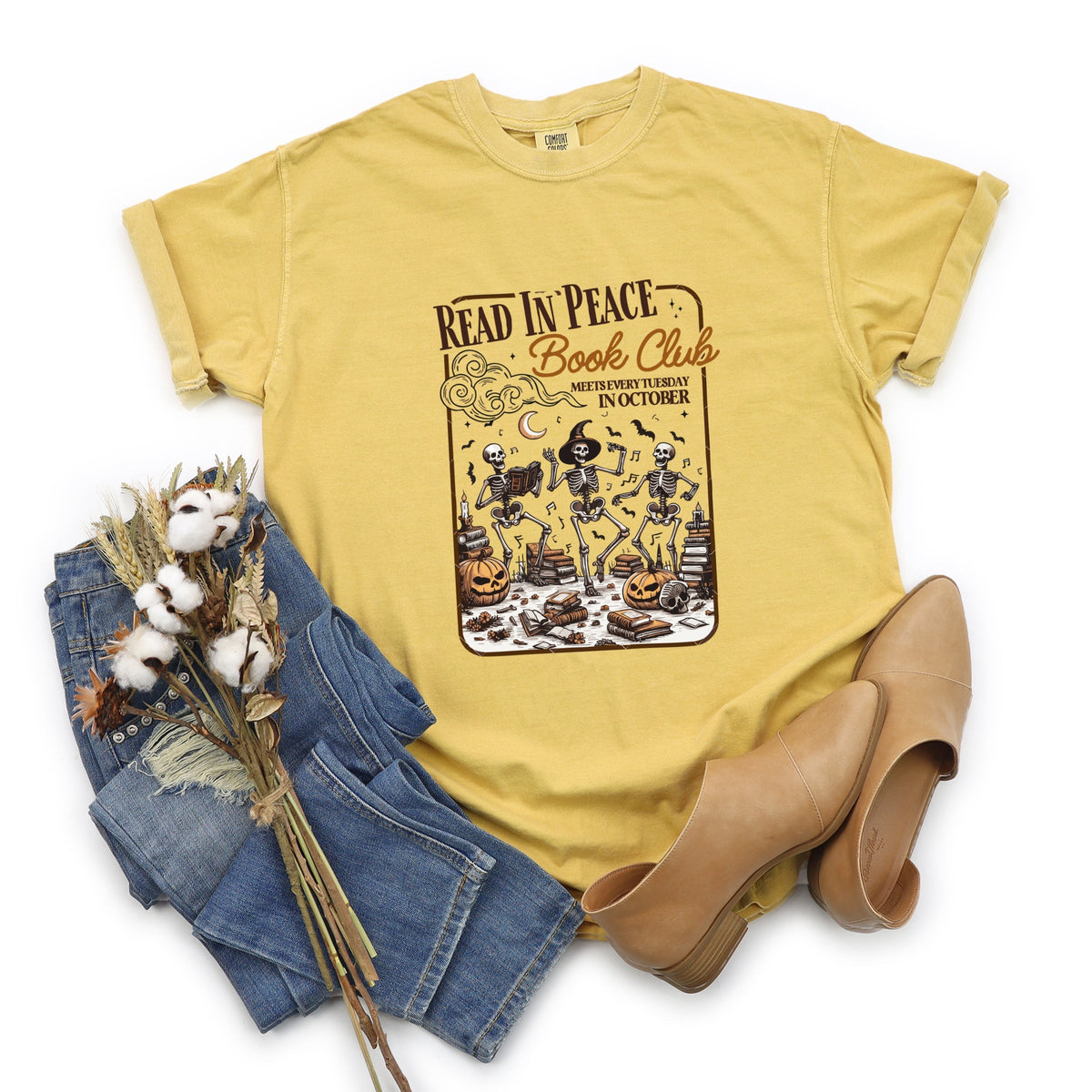 Read In Peace Book Club - Garment Dyed Tee