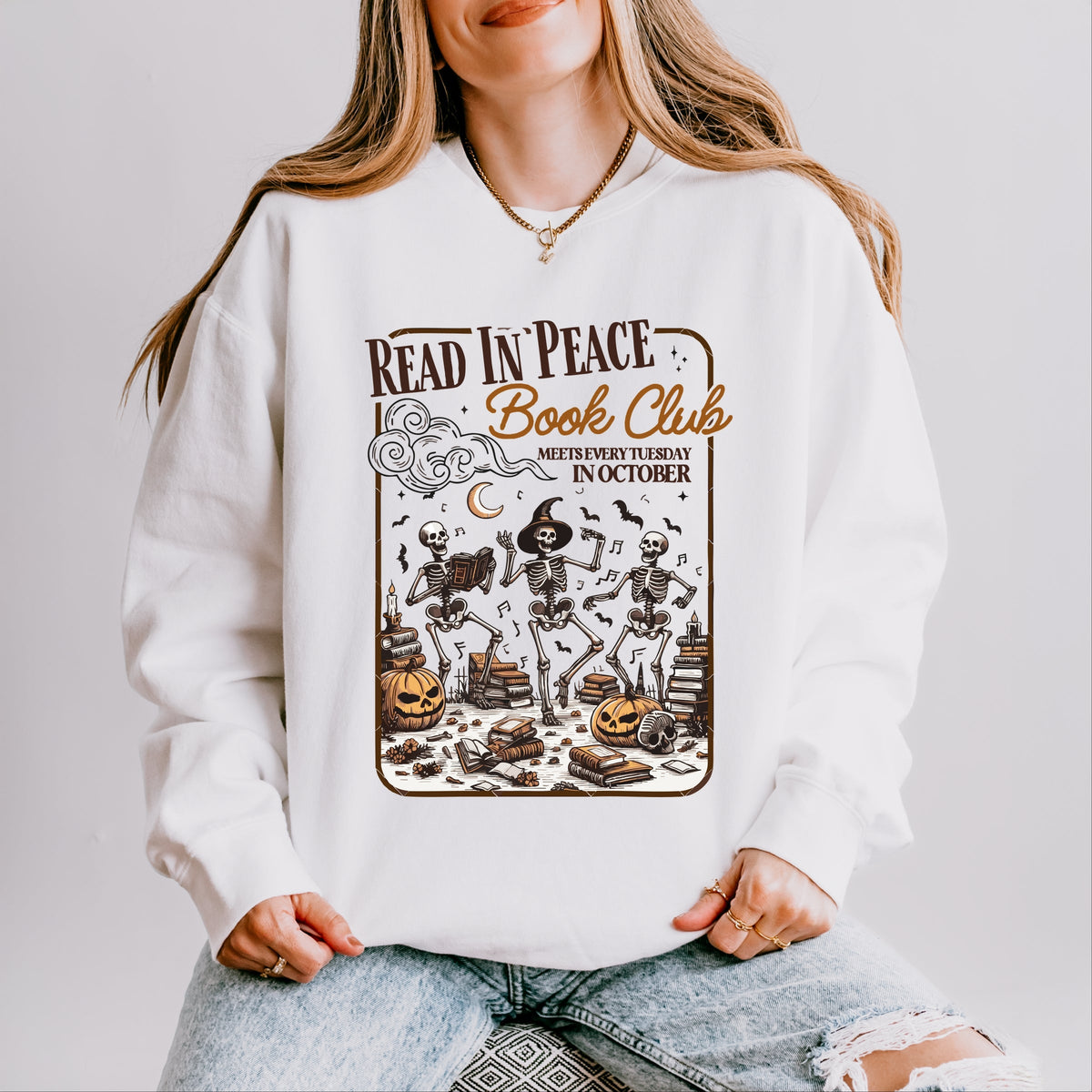 Read In Peace Book Club - Lightweight Garment Dyed Sweatshirt