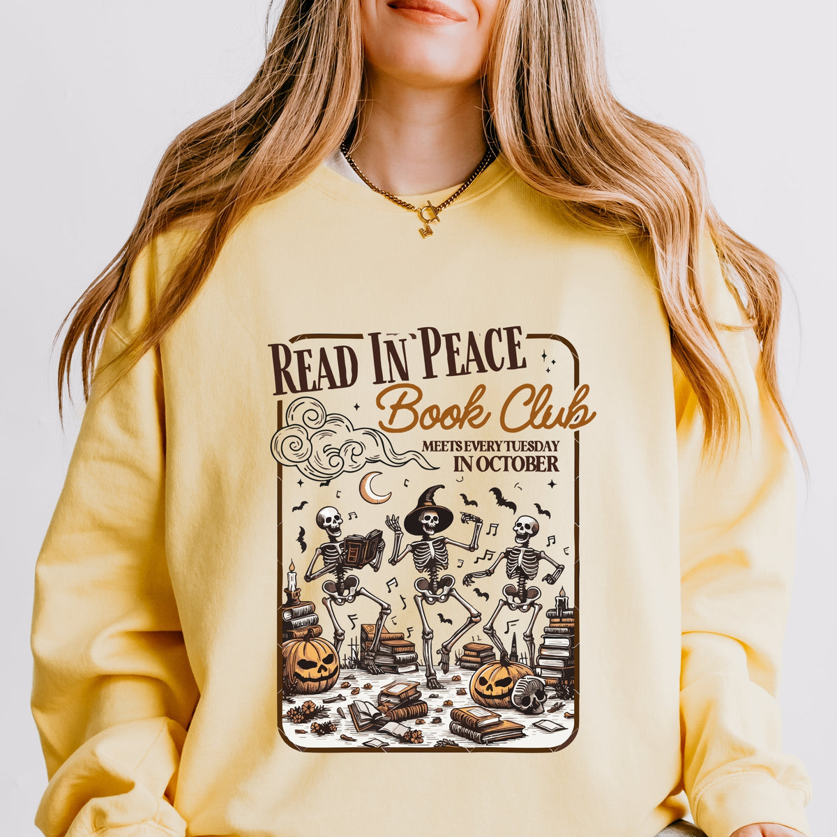 Read In Peace Book Club - Lightweight Garment Dyed Sweatshirt