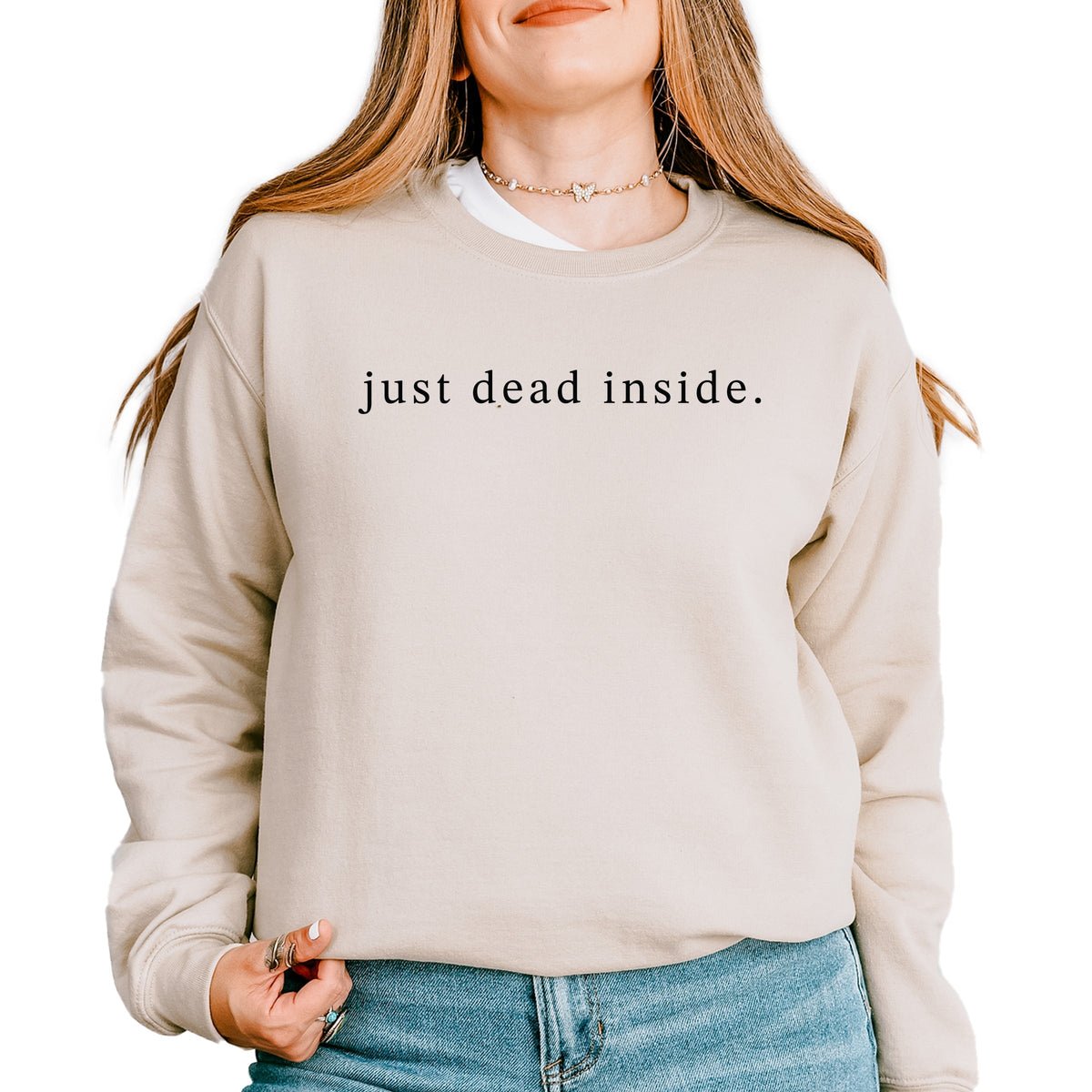 Just Dead Inside Typewriter - Women's Sweatshirt