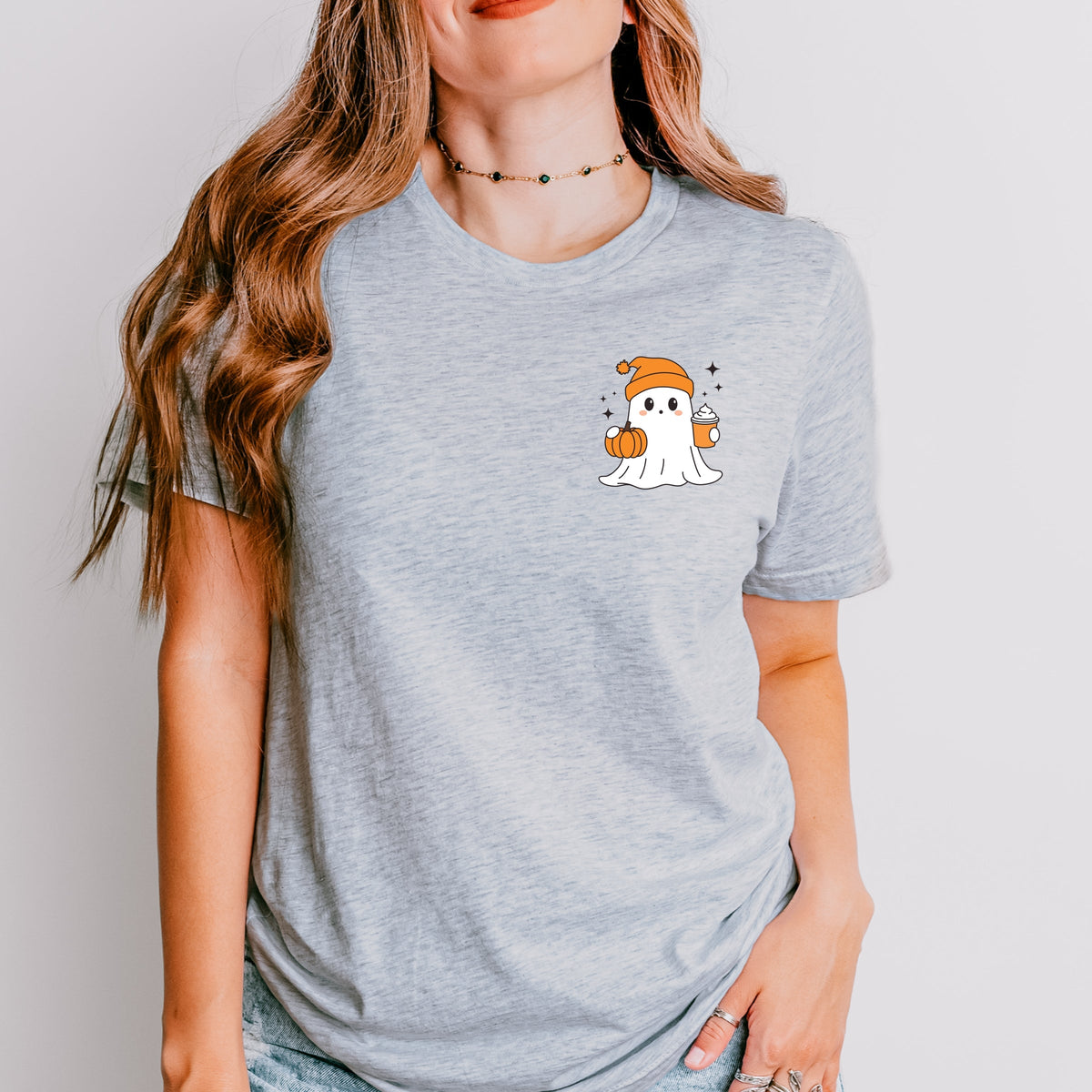 Ghost Pumpkin Spice Sparkle - Women's Short Sleeve Graphic T-Shirt