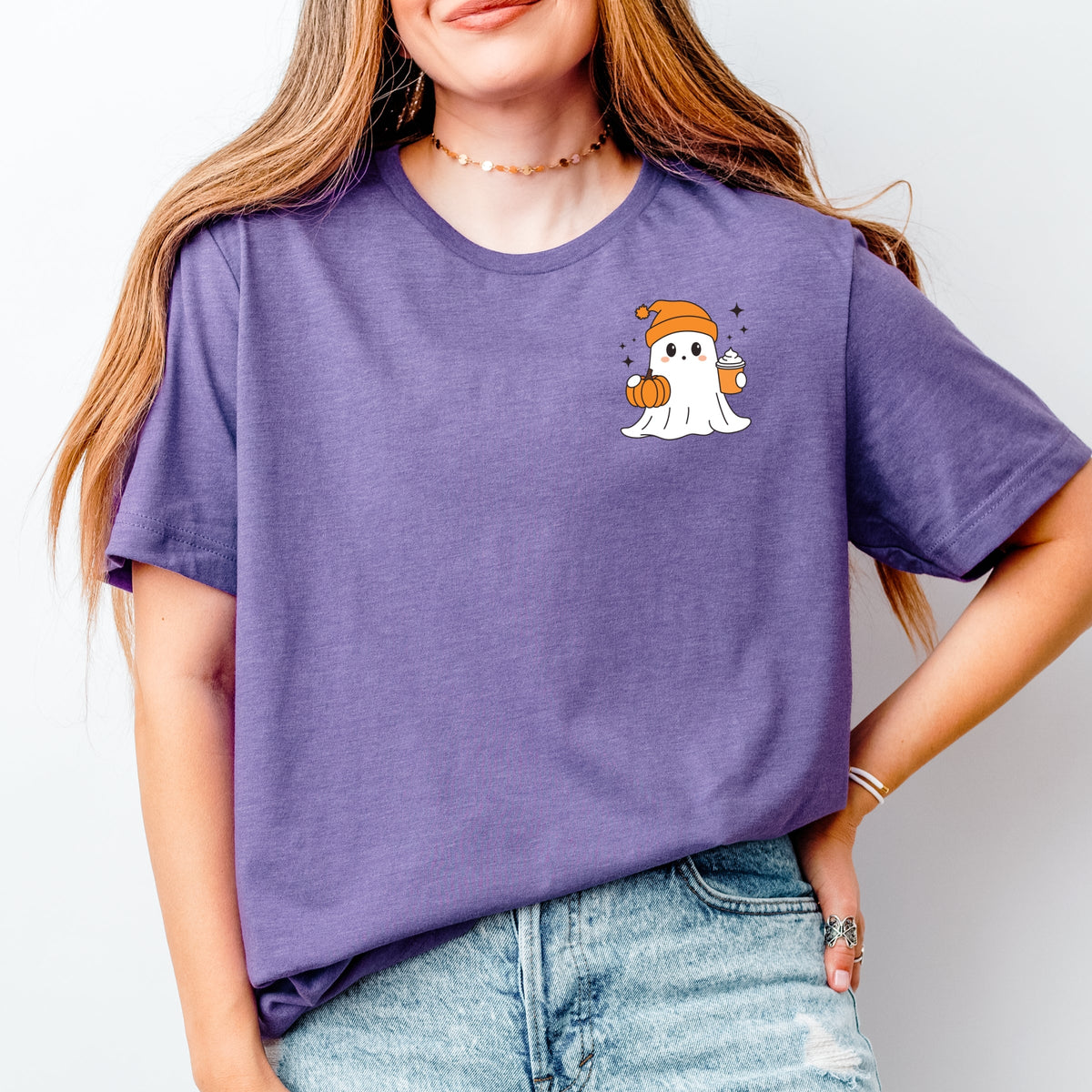 Ghost Pumpkin Spice Sparkle - Women's Short Sleeve Graphic T-Shirt
