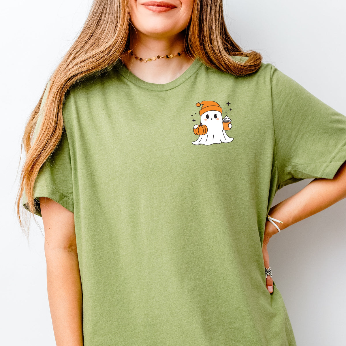 Ghost Pumpkin Spice Sparkle - Women's Short Sleeve Graphic T-Shirt