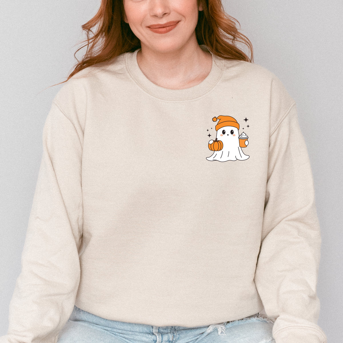 Ghost Pumpkin Spice Sparkle - Women's Graphic Sweatshirt