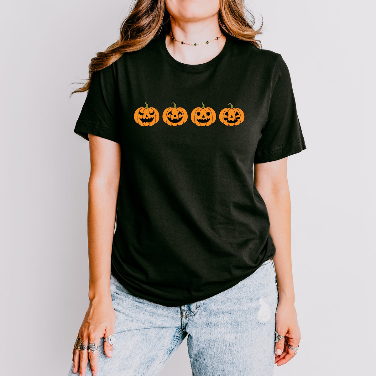 Four Pumpkins - Women's Short Sleeve Graphic T-Shirt