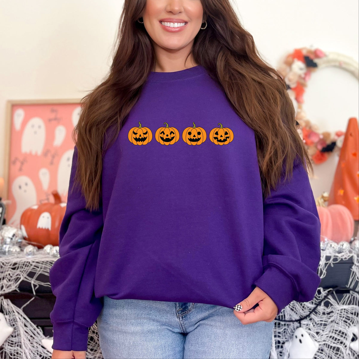 Four Pumpkins - Women's Graphic Sweatshirt