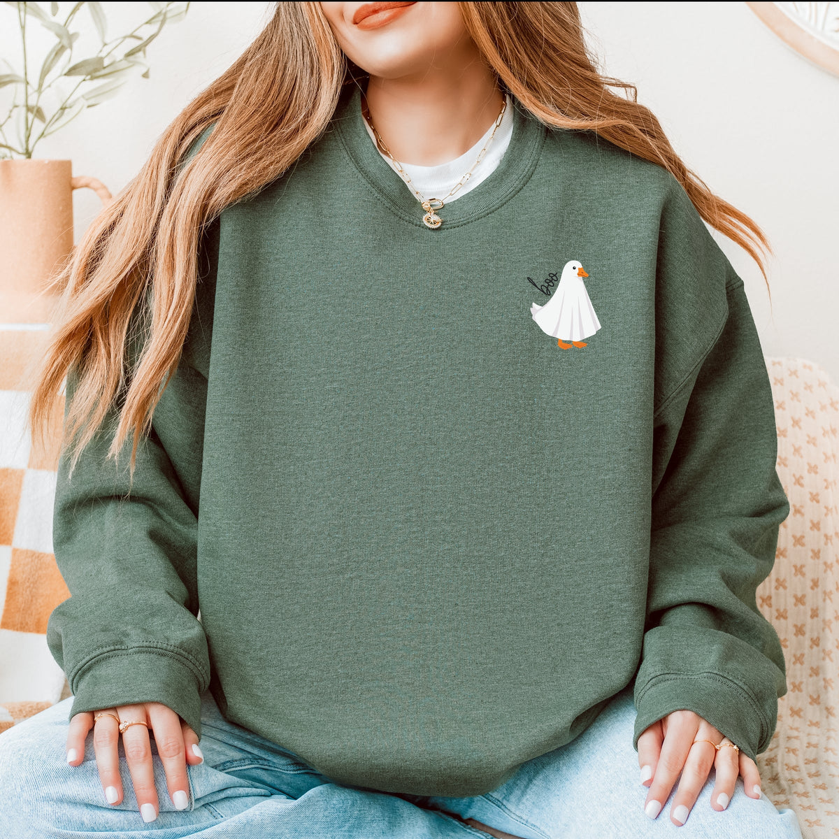 Boo Ghost Goose - Women's Graphic Sweatshirt