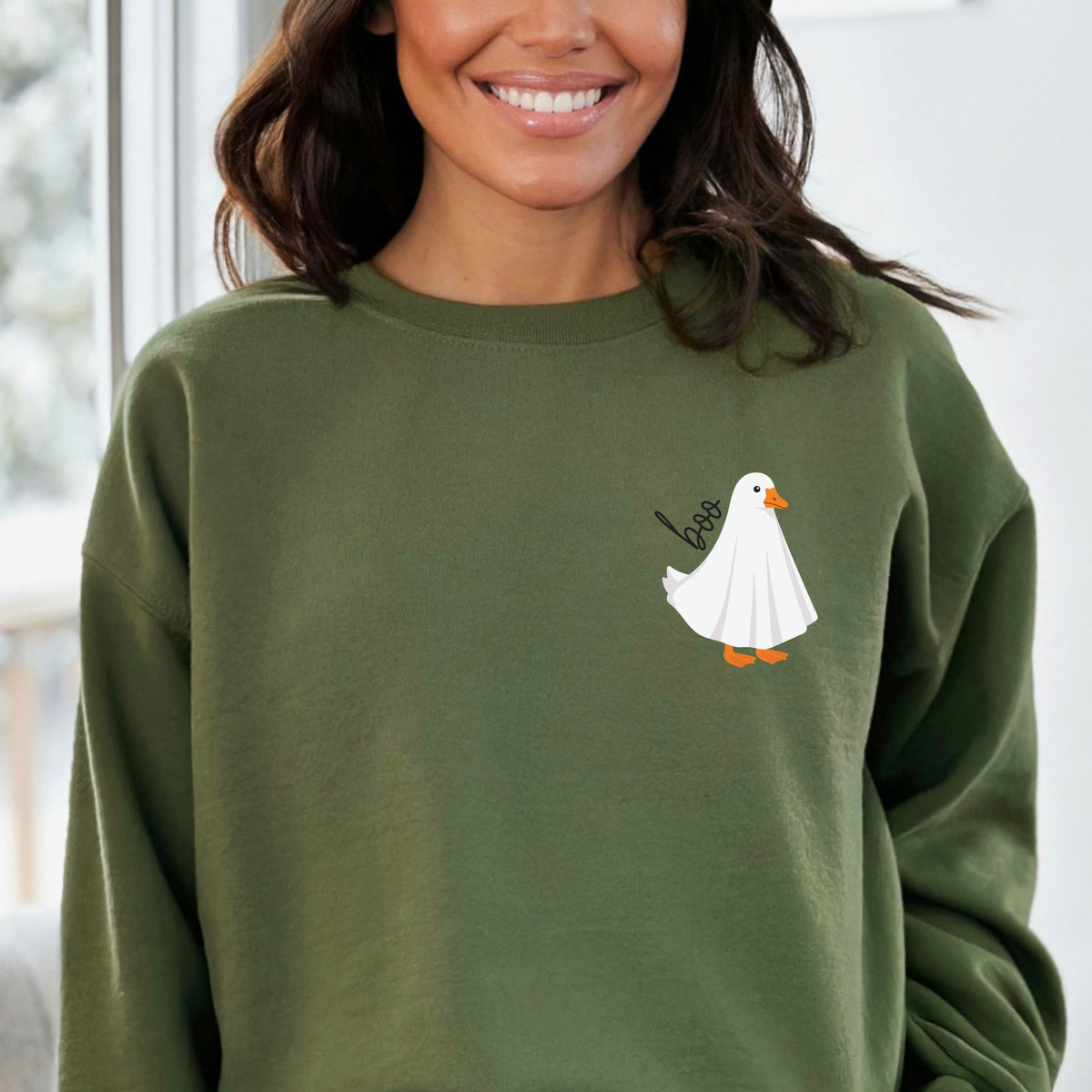 Boo Ghost Goose - Women's Graphic Sweatshirt